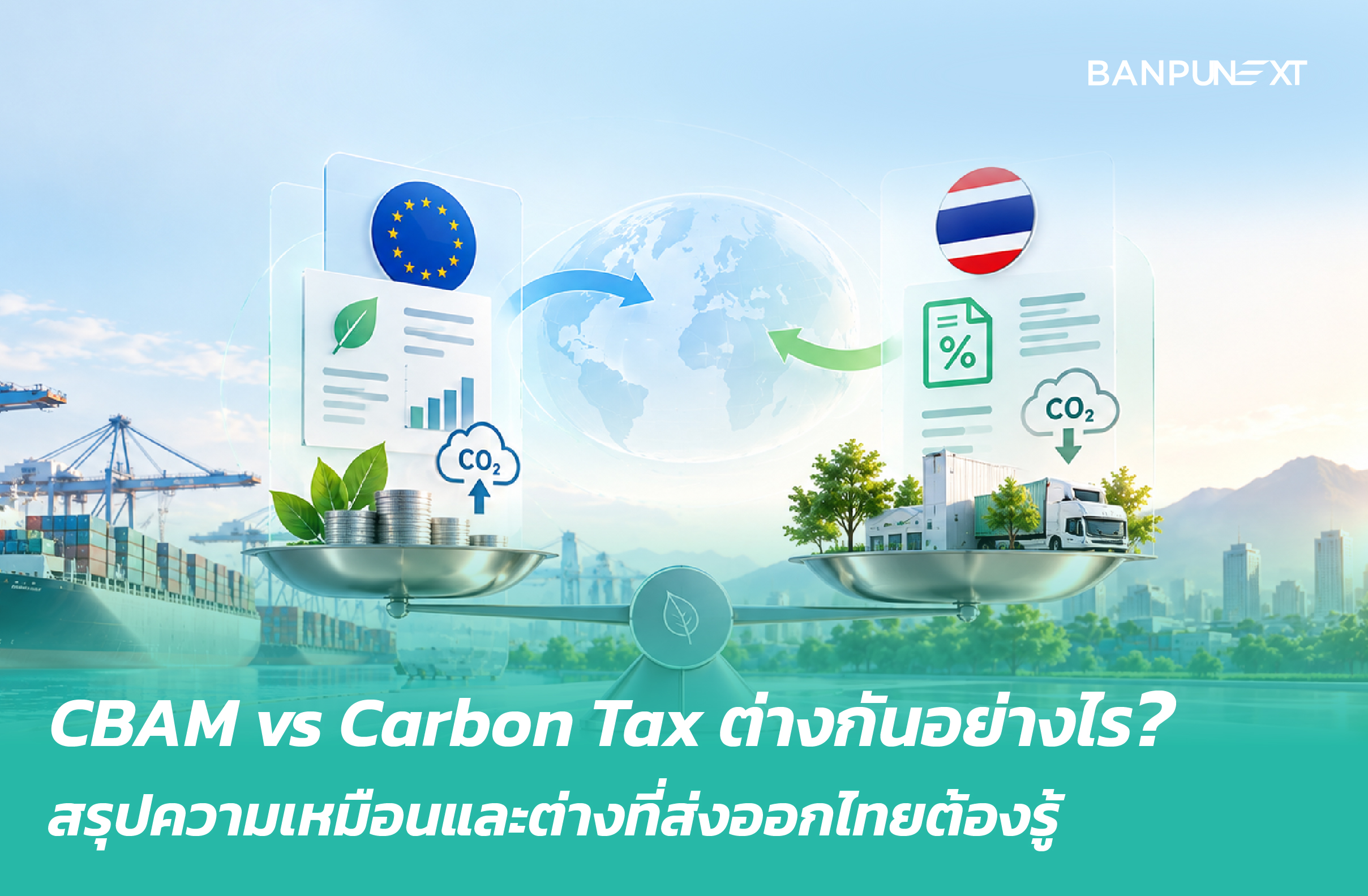 CBAM vs Carbon Tax ต่างกันอย่างไร? สรุปสาระสำคัญที่ธุรกิจส่งออกไทยต้องรู้