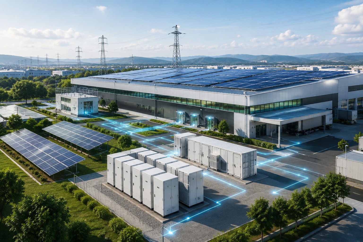 Solar with Battery Storage In addition to reducing electricity costs, combining solar power with an energy storage system for businesses can strengthen energy security and improve the overall value and return on investment for businesses with specific electricity consumption patterns and operational requirements.